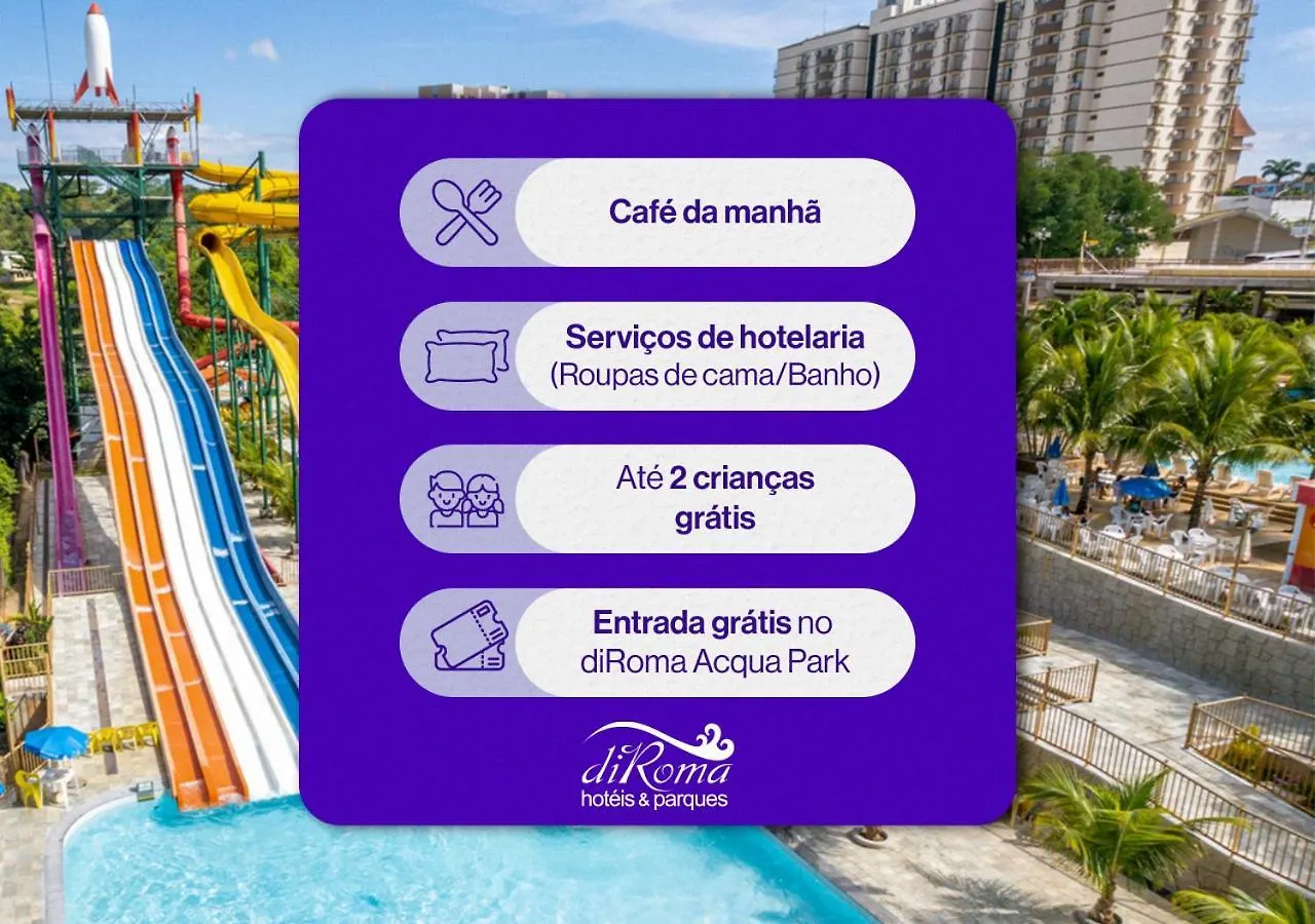 Diroma Spazzio Direto Com O Grupo Diroma Com Acesso Ao Acqua Park E Cafe Da Manha Caldas Novas 0*,  Brazílie