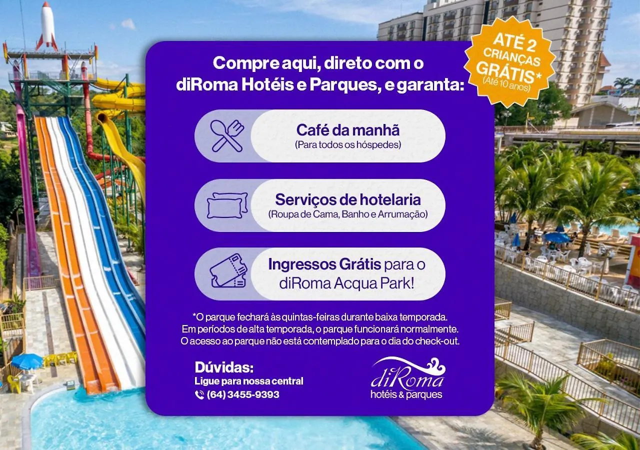 Diroma Spazzio Direto Com O Grupo Diroma Com Acesso Ao Acqua Park E Cafe Da Manha Caldas Novas Brazílie
